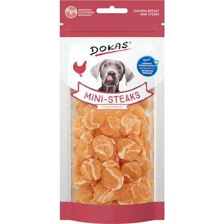 50g Dokas Mini Steaks Kipfilet Hondensnacks