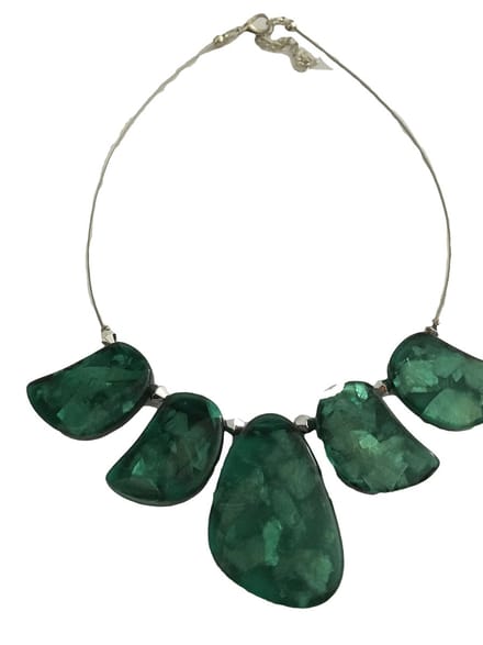 Petra's Sieradenwereld - Ketting met groene stenen (10452257)