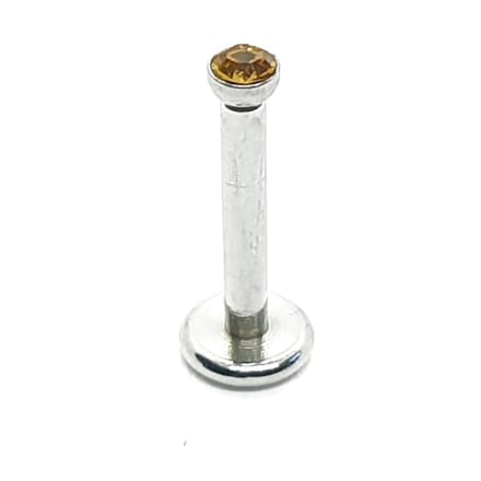 Zilver Met Steentje - Tragus / Labret Piercing