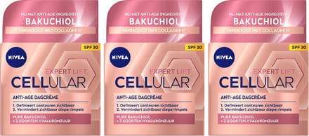 NIVEA - Cellular Lift Dagcrème Anti-Age SPF 30 - 3 x 50 ml - Voordeelverpakking