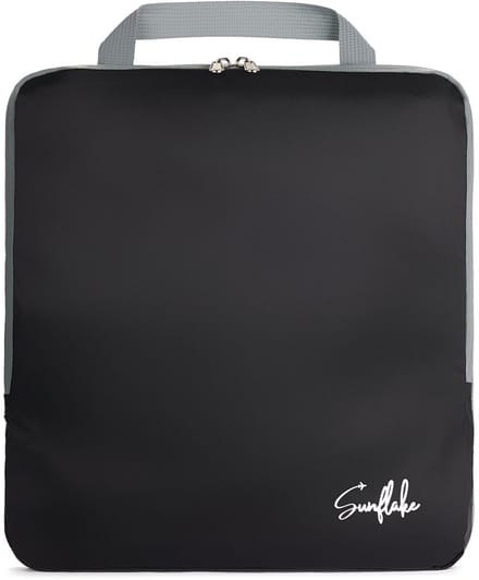 Packing Cube met Compressierits - Losse Compressie Cube - XL - Zwart | Sunflake