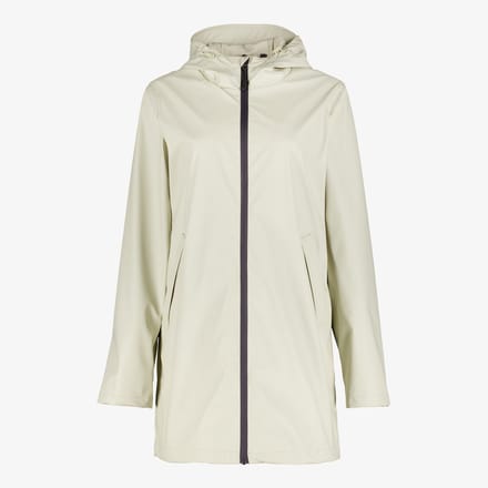 Mountain Peak lange gevoerde dames regenjas lichtbeige - Maat M