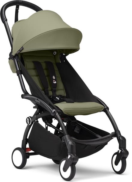 Stokke YOYO³ kinderwagen - Olijfgroen op Zwart