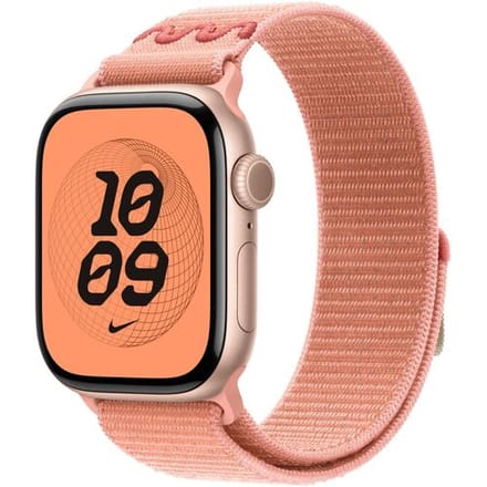 Apple Watch Nike sportbandje, alpengloedroze