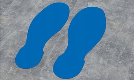 SIGNA 5S Vloermarkering Schoen (L+R) 115x280mm Blauw