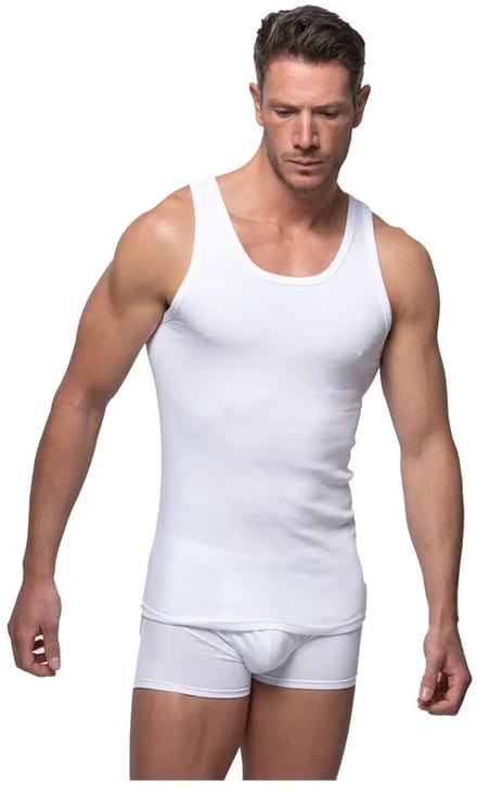 Abanderado 0300 Mouwloos Basislaag Wit 3XL Man