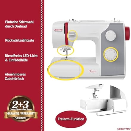 Mechanische Naaimachine Roze met 23 Steekprogramma's en Automatische Draadspanning