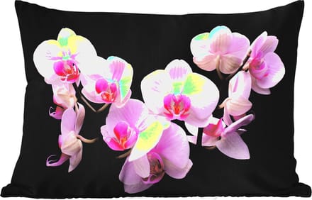 Buitenkussens - Orchidee - Bloemen - Roze - Flora - 60x40 cm - Weerbestendig