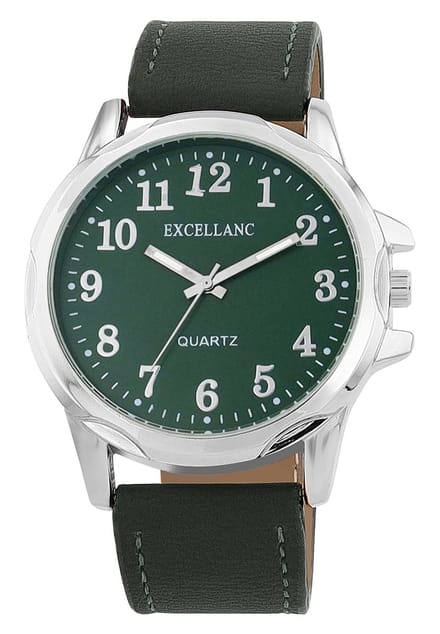 EXCELLANC Herenhorloge lederimitatie Mineralglas