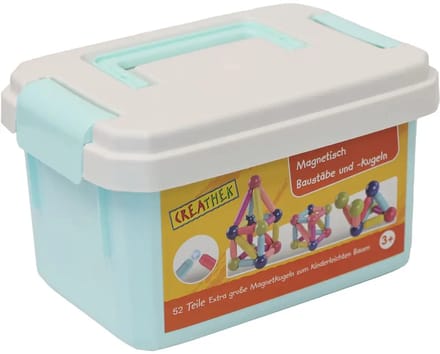Creathek magnetische bouwstaven en -kogels 52-delig bouwspeelgoed.
