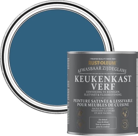 Rust-Oleum Blauw Keukenkastverf Zijdeglans - Kobalt 750ml