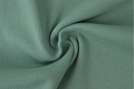 10 meter rib boordstof - Oud groen - 60cm breed