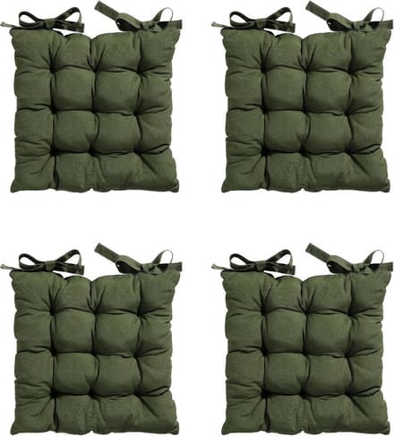 Madison - Zitkussen - Universeel - 4 stk. - 46x46 cm - Groen - Tuin
