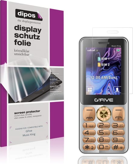 dipos – 4x Beschermfolie geschikt voor GFive Music King | Krasbestendige & heldere Screenprotector Ultra-Thin