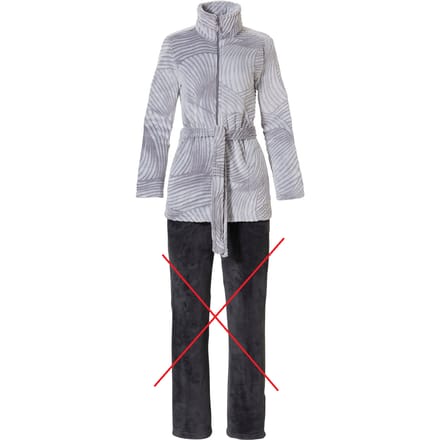 Pastunette - Maat 44 - Winter Bloom - Huispak - Grijs - BROEK ONTBREEKT -