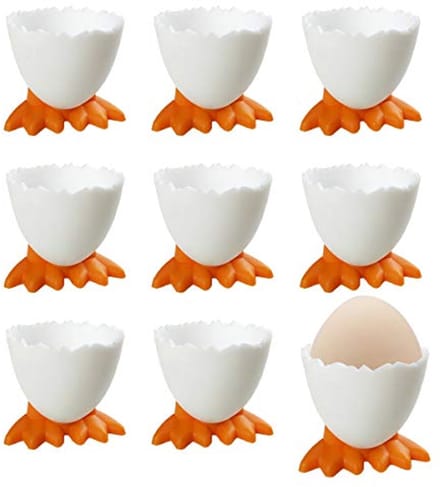 Set van 9 Eierdopjes - Schattige Ronde Eierhouders voor Gekookte Eieren en Snacks