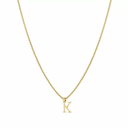 Bijoutheek Collier Letter K Goud