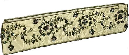 Rojafit Elastische Cult "Flower Power" Haarband 5 cm. Breed - Pailletten Groen