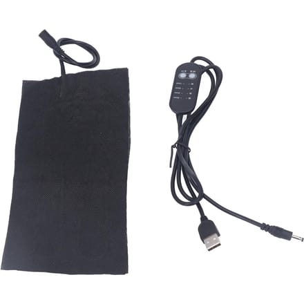 Elektrisch Stoffen Verwarmingskussen USB 4 Standen Instelbare Timer Opvouwbaar Koolstofvezel Wasbaar DC5V black