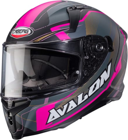 Caberg Avalon X Optic Mat Zwart Roze Integraalhelm - Helm