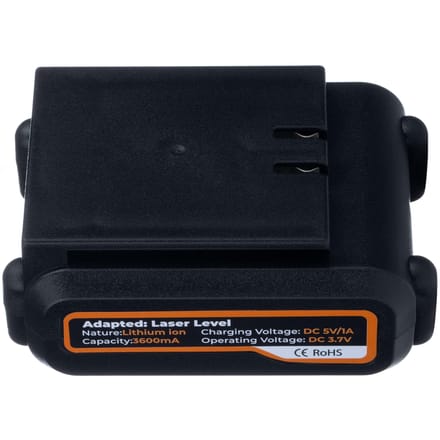 Rosfix Accu Pro Power 3600 mAh - Li-Ion Accu - 3,7V 5V/1A USB-C - Voor Kruislijnlaser CE RoHS