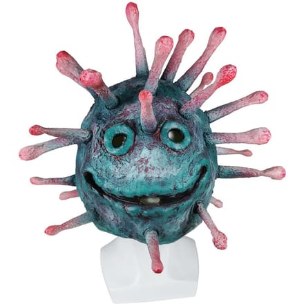 Groen virus latex masker, feestmasker One size groen