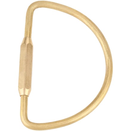 Mousqueton à vis en laiton avec crochet pour porte-clés, porte-clés, cadeau à faire soi-même D-shaped beige