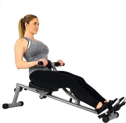 Roeitoestel - Trainingsapparaat - Full body workout - 12 Weerstandsniveaus - 52.5 inch lengte - Grijs