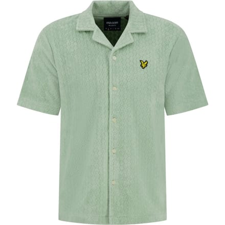 Lyle and Scott Honeycomb toweling shirt mint