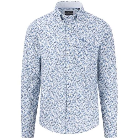 Fynch-Hatton Overhemd Allover Floral Pattern Premium Cotton Navy / male