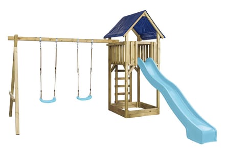 Houten Speeltoestel schommel Jonas Pastelblauw