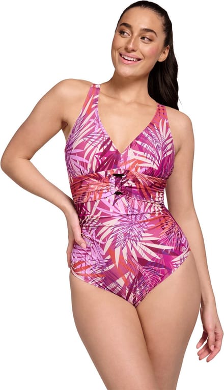 Ten Cate badpak soft cup buckle botanical leaves malaga voor Dames | Maat 40