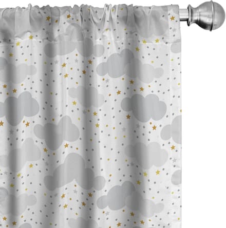 ABAKUHAUS Wolkengordijnen – Dromerige hemel, 2x75x175 cm, Microvezel