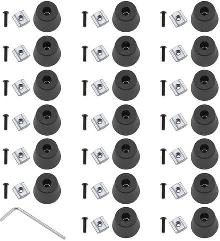 Anti-vibratie Voeten Kit - Demper Set - 3D Printer Stabiliseren - Schokbestendig Ontwerp - 20 Sets - Zwart