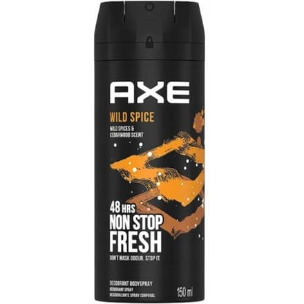 Axe - Deodorant Bodyspray - 48hrs Non Stop Fresh - Wild Spice - Wild Spices & Cedarwood - 150 ml