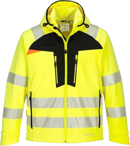 Heren Softshell Werkjas Hoge Zichtbaarheid Ademend Waterdicht en Winddicht