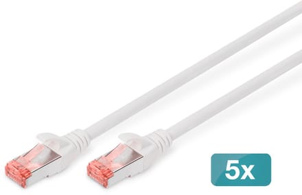 DIGITUS Professional patch cable - 10 m - white - Wit - 10m