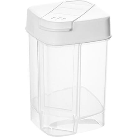 Kruiden Dispenser Pot Dubbel Open Deksel Japanse Stijl Plastic Luchtdicht Grote Deeltjes Kruidenpot white