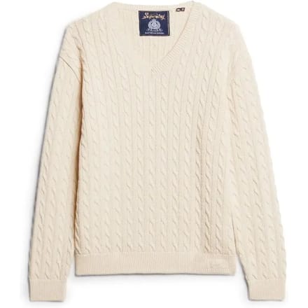 V-hals oversized gedraaid damespull Superdry
