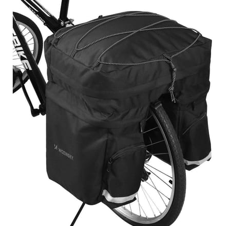 Wozinsky 60L spacious bike rack bag (rain cover included) black (WBB13BK)