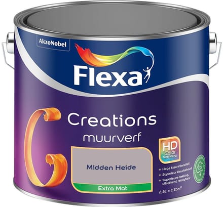 Flexa - Creations Muurverf Extra Mat - Midden Heide - Mengverf - 2,5 L