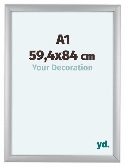 Your Decoration - Fotolijst A1 59,4x84 cm - MDF - Zilver Mat - Como