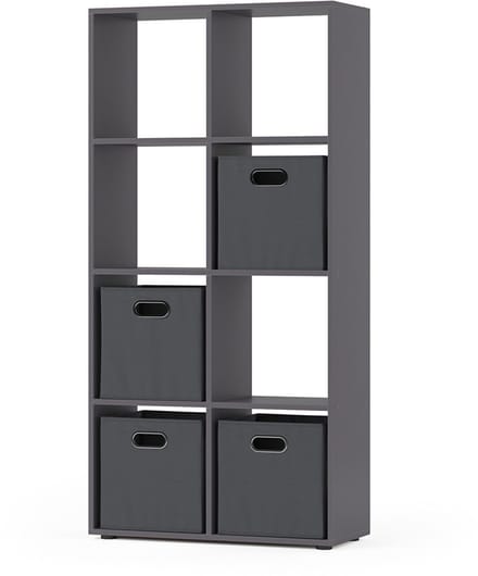 Vicco Scutum Ruimteverdeler – 143 x 72 cm met 4 vouwboxen Grijs