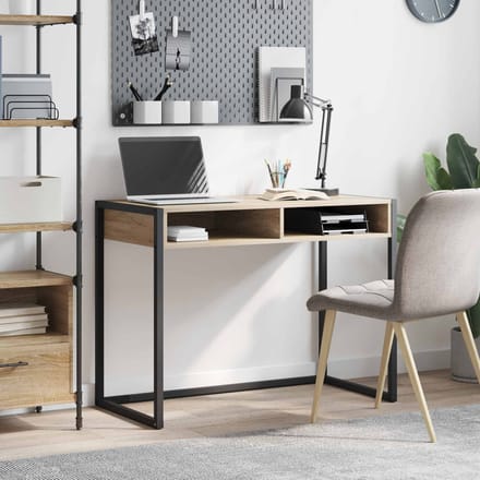 vidaXL - Bureau - Sonoma - Bewerkt - hout - 100 - x - 50 - x - 75 - cm