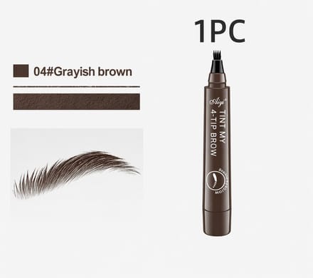 Wenkbrauwpotlood Waterproof 4 Tip Microblading Effect – Natuurlijk Volle Wenkbrauwen – Langhoudend – 1 Stuk Kleur Donkerbruin Code 2