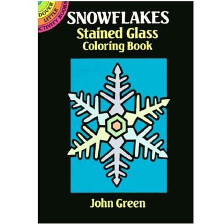 Snowflakes Stained Glass Colouring Book - Green, John
