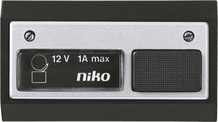 Niko beldrukknop 12V 1A zwart (05-540)