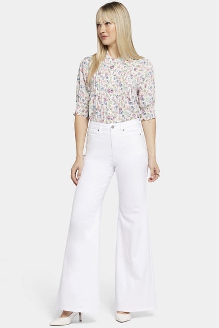 Mia Palazzo Jeans In Petite Met Hoge Taille