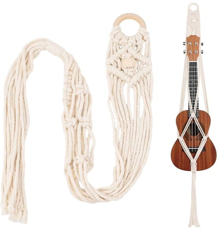 Dailygoods - Macrame Ukelele Hanger van Katoen voor Muurdecoratie