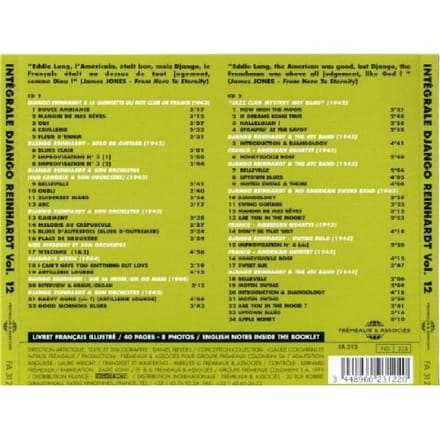 Django Reinhardt - Complete Django Reinhardt 12: Manoir De Mes Rêves (2 CD)